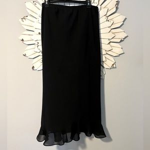 Black ruffle hem dress skirt